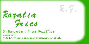 rozalia frics business card